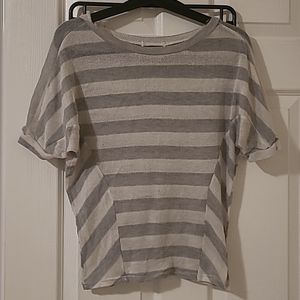 Grey and white strip shirt